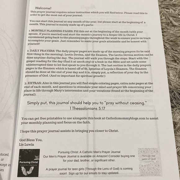 My Catholic prayer journal for women a 12 month guide - Picture 2 of 5